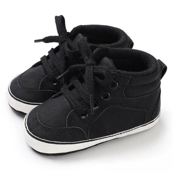 Xijirk Baby High Top Sneakers Lace Up Soft Sole Anti Slip Lightweight Pre Walkers Infant Crib Shoes for Newborn Daily Outdoor Casual Wear,13/3
