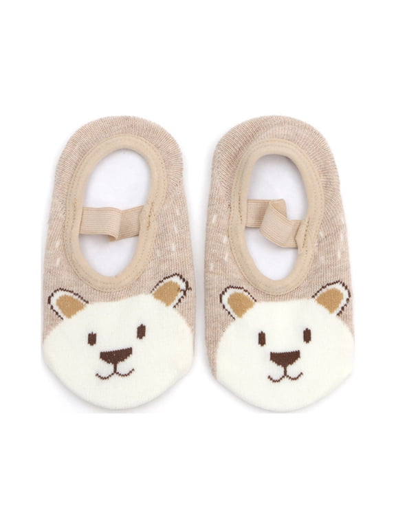 Xijirk Baby Sock Shoes Toddler Animal Jacquard Socks with Strap for First Steps Indoor Play Home Time,3-5 Years