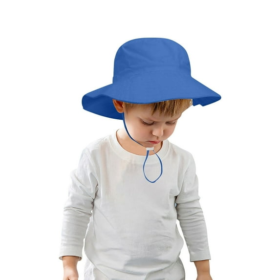 Xijirk Baby Sun Hat Lightweight Nylon Fisherman Hats Elastic Band Kids Outdoor Play Beach Trips Summer Leisure Daily Use,Z03 Blue,6-24 Months
