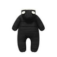 thumbnail image 1 of Xijirk Baby Winter Snowsuit with Attached Mittens and Booties Double Zipper Full Body Coverall for Infants,Z06 Black,6-9 Months, 1 of 9