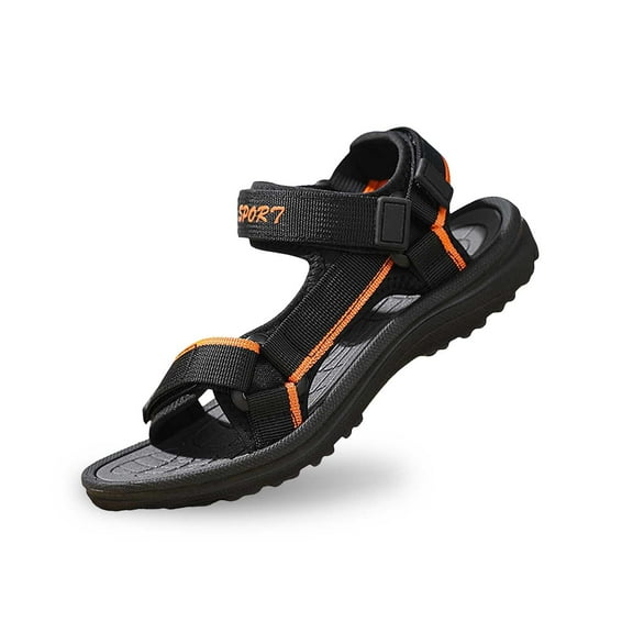 Xijirk Big Boys Breathable Open-Toe Sandals Ages 5-12 | Lightweight Summer Shoes with Cushioned Footbed & Adjustable Straps, Solid Color Comfort for Outdoor Sports (Youth 13-2),Size 5.5-6 Years