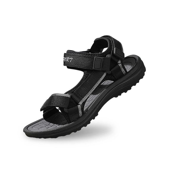 Xijirk Big Boys Breathable Open-Toe Sandals Ages 5-12 | Lightweight Summer Shoes with Cushioned Footbed & Adjustable Straps, Solid Color Comfort for Outdoor Sports (Youth 13-2),Size 7-8 Years