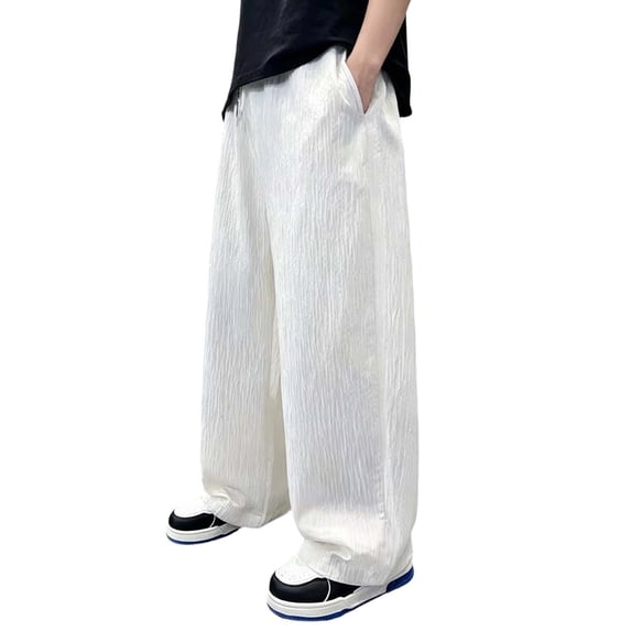 Xijirk Boys Casual Loose Fit Straight Leg Pants Lightweight Breathable Summer Trousers for Outdoor Play,13-14 Years