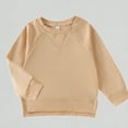 thumbnail image 1 of Xijirk Boys Girls Crewneck Sweatshirt Solid Color Long Sleeve Pullover Casual Top for Toddler Daily Wear,6-12 Months, 1 of 7