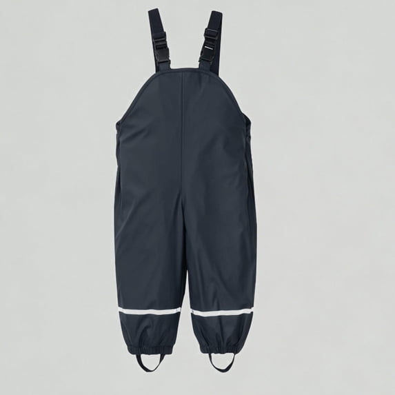 Xijirk Boys Girls Rain Dungarees Windproof Mud Overalls with Foot Loops Reflective Rain Pants for Toddlers,4-5 Years