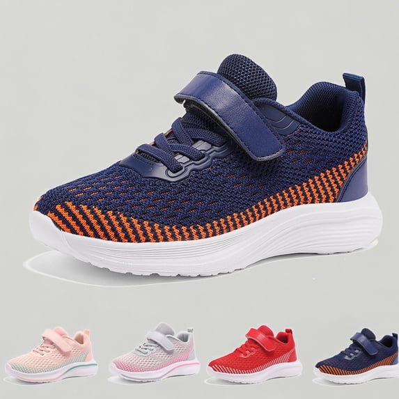 Xijirk Boys Girls Sneakers Kids Lightweight Breathable Strap Athletic Running Shoes for Daily Casual Outing,13-13.5 Years