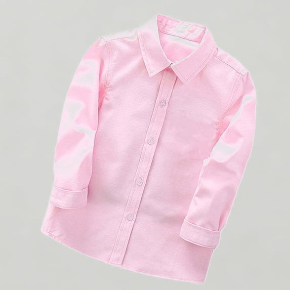 Xijirk Boys Long Sleeve Performance Dress Shirt Classic Fit Comfortable Formal Top for Party Wedding Ceremony,6-7 Years