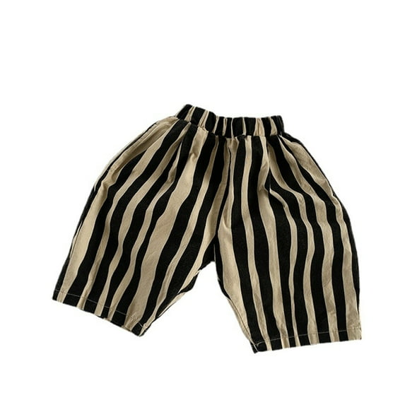 Xijirk Boys Minimalist Striped Casual Pants with Elastic Waistband for Daily Comfort and Style,Z03 Black,2-3 Years