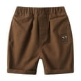 thumbnail image 1 of Xijirk Boys Shorts,Casual Shorts with Elastic Waist Comfortable Playwear with Cute Prints for Toddlers and Kids,Coffee,5-6 Years, 1 of 3
