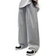 thumbnail image 1 of Xijirk Boys Sweatpants,Casual Elastic Waist Wide Leg Pants Straight Fit Pure Color Trousers for Toddler Kids Spring Summer Daily Wear,Boys Pants,05 Light Gray,6-7 Years, 1 of 7