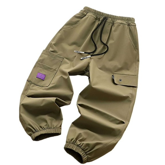 Xijirk Boys Sweatpants,Childrens Summer Lightweight Pants for Boys Korean Style Loose Work Pants for 5 13 Years Old Casual Comfortable Trousers,Boys Pants,02 Green,12-13 Years