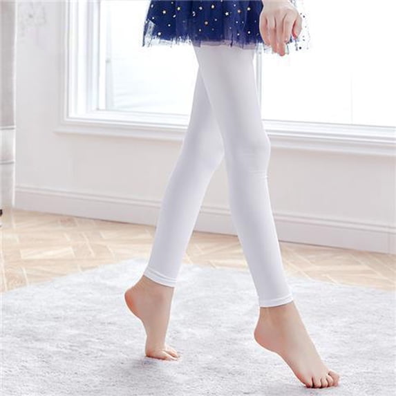 Xijirk Boys Sweatpants,Solid Color Dance Nine Leggings for Kids Stretchy Soft Performance Tights Athletic Wear Practice Bottoms,Boys Pants,01 White,5-6 Years