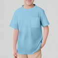 thumbnail image 1 of Xijirk Boys T Shirts Breathable Kids Mesh Pocket T-Shirt Comfortable Crew Neck Tee and Girls Toddler Children Casual Wear,10-11 Years, 1 of 4