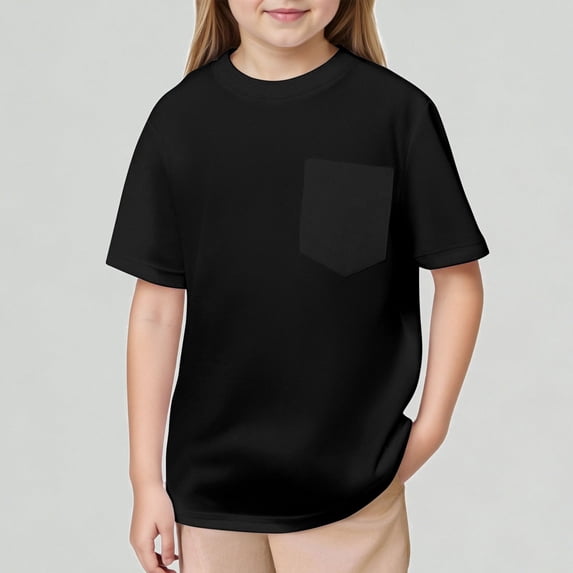 Xijirk Boys T Shirts Breathable Mesh Pocket T-Shirt Crew Neck Casual Short Sleeve Top Comfortable Kids Tee,2-3 Years