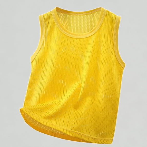 Xijirk Boys T Shirts Breathable Mesh Tank Top Lightweight Athletic Activewear Comfortable Sleeveless Shirt Summer Casual,4-5 Years
