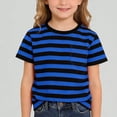 thumbnail image 1 of Xijirk Boys T Shirts Striped Short Sleeve Casual Tee Soft Crewneck Comfortable Playwear Top for Kids Party T-Shirt,12-13 Years, 1 of 6