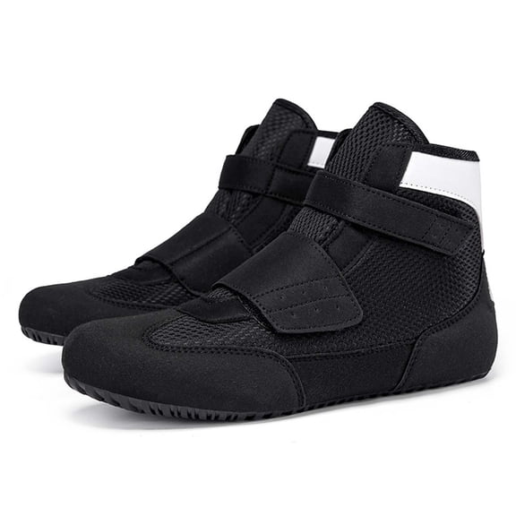 Xijirk ,Boys Training Sneakers High Top Design Rugged Grip Sole Wrestling Boxing Style Shoes Durable Lightweight for Competition Practice and Gym Workouts,,Black,14.5-15 Years
