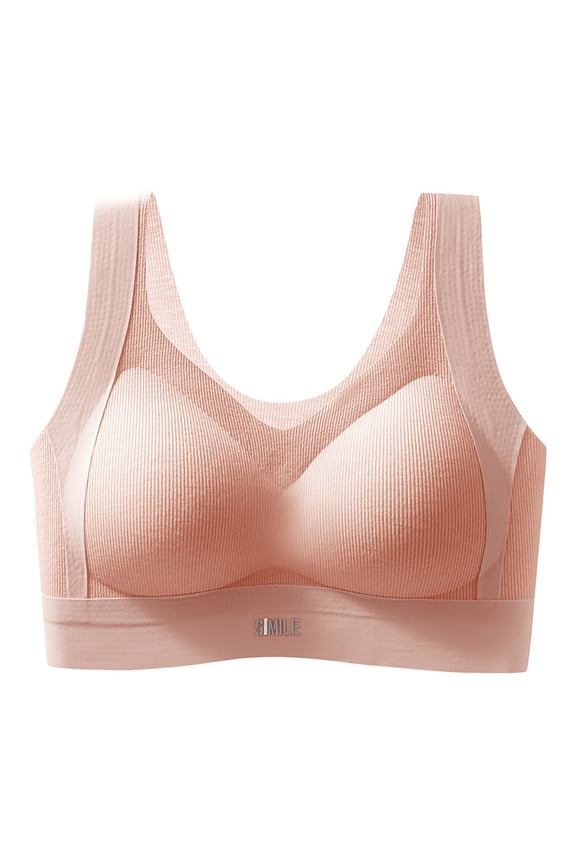 Bras for Women,Large Size Lace Bralette Beauty Back Design Comfortable Glare Bra Adjustable Straps Seamless Wireless Bra for Everyday Wear,Sports Bras for Women,Pink,XL