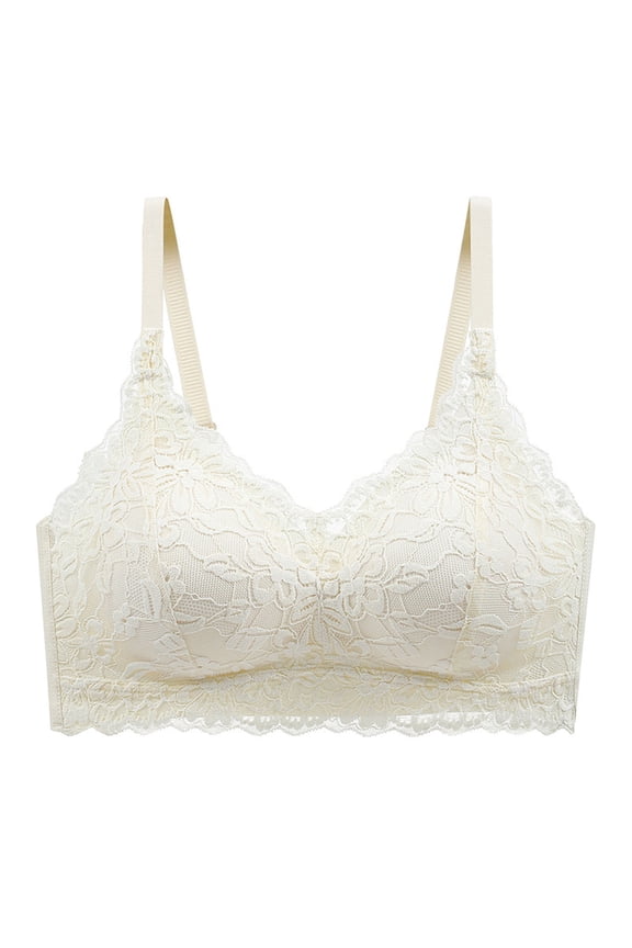 Bras for Women,Non Underwire Body Sculpting Lace Bra Sexy Upper Support Anti Sag Summer Slim Bra for Everyday Use,Sports Bras for Women,White,M