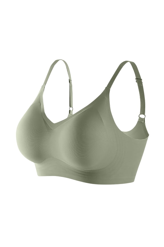 Bras for Women,Semi Liquid Jelly Soft Support Bra Seamless Receiving Rimless Design Comfortable Bra for Everyday Use,Sports Bras for Women,Green,M