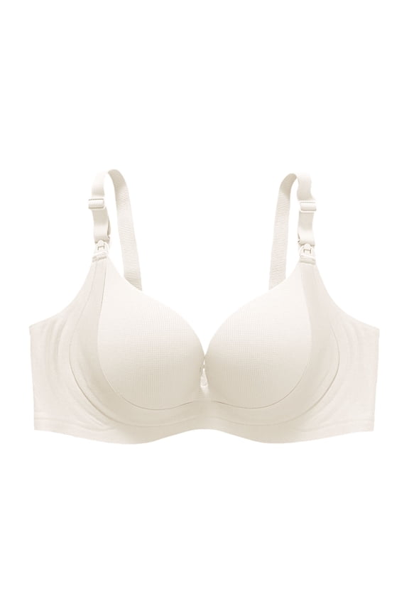 Bras for Women,Lactation Bra Thin Cavity Cup Breathable Maternity Design Push Up Anti Sag Bra for Nursing Wear,Sports Bras for Women,White,34