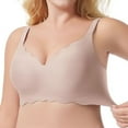 thumbnail image 1 of Xijirk Bras for Women Plus Size Fashion Bra Elegant Wavy Design Bra Comfortable Bra Support Bra for All Day Wear and Use,Pink,3XL, 1 of 3