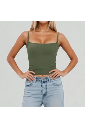 Bras for Women Slim Fit Sleeveless Camisole Top with Adjustable Strap and Removable Padding for Layering Sports Bras for Women,S