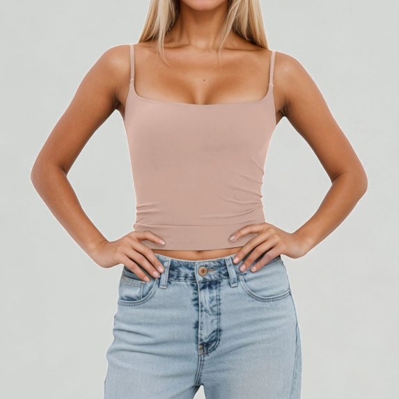 Xijirk Bras for Women Slim Fit Sleeveless Camisole Top with Adjustable Strap and Removable Padding for Layering Sports Bras for Women,XS