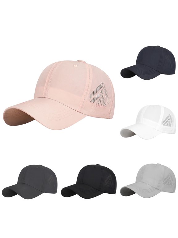 Xijirk Cut Breathable Sports Baseball Cap Lightweight Running Hat Adjustable Headwear for Fishing and Outdoor Fitness Activities,Pink,One Size