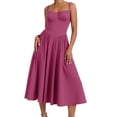 thumbnail image 1 of Xijirk Dresses for Women,Retro Casual Dress Bohemian Style Strappy Long Maxi Dress for Elegant Outings Everyday Wear Comfortable,Womens Dresses,XL,Hot Pink, 1 of 6