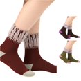thumbnail image 1 of Xijirk Fringe Lace Crew Socks Color Block Cotton Ankle Socks Size:5-8 Years, 1 of 5