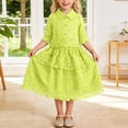 thumbnail image 1 of Xijirk Girls' 2-Piece Part Years Outfit Lace Cropped Top & Tiered Lace Skirt Set,2-3 Years, 1 of 3