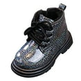 thumbnail image 1 of Xijirk Girls Bright Mesh Lace Boots Side Zip Non Breathable Boots,Size 6, 1 of 5