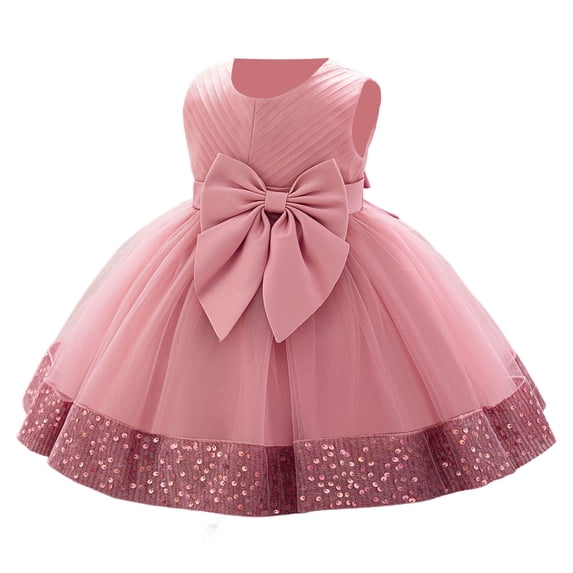 Xijirk Girls Dresses,Girls Formal Dress Gown With Sequins And Lace for Pageants Parties And,Dresses for Girls,Pink,2-3 Years