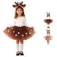 thumbnail image 1 of Xijirk Girls Halloween Reindeer Tutu Skirt Set with Antler Headband for Christmas Party and Dress Up,7-8 Years, 1 of 4