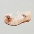 thumbnail image 1 of Xijirk Girls Jelly Shoes Mary Jane Shoes Clear Glitter with Hollow-Carved Birthday Party Dress Up Sandals,2-2.5 Years, 1 of 7