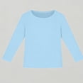 thumbnail image 1 of Xijirk Girls Long Sleeve Ribbed Stretch Tee Slim Fit Casual Basic Shirt for Kids,13-14 Years, 1 of 3