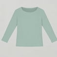 thumbnail image 1 of Xijirk Girls Long Sleeve Ribbed Stretch Tee Slim Fit Casual Basic Shirt for Kids,15-16 Years, 1 of 3