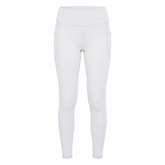 Xijirk Girls Pants,High Waisted Yoga Pants for Girls Solid Color Soft Stretchy Workout Leggings Comfortable Athletic Playwear,White,6-7 Years