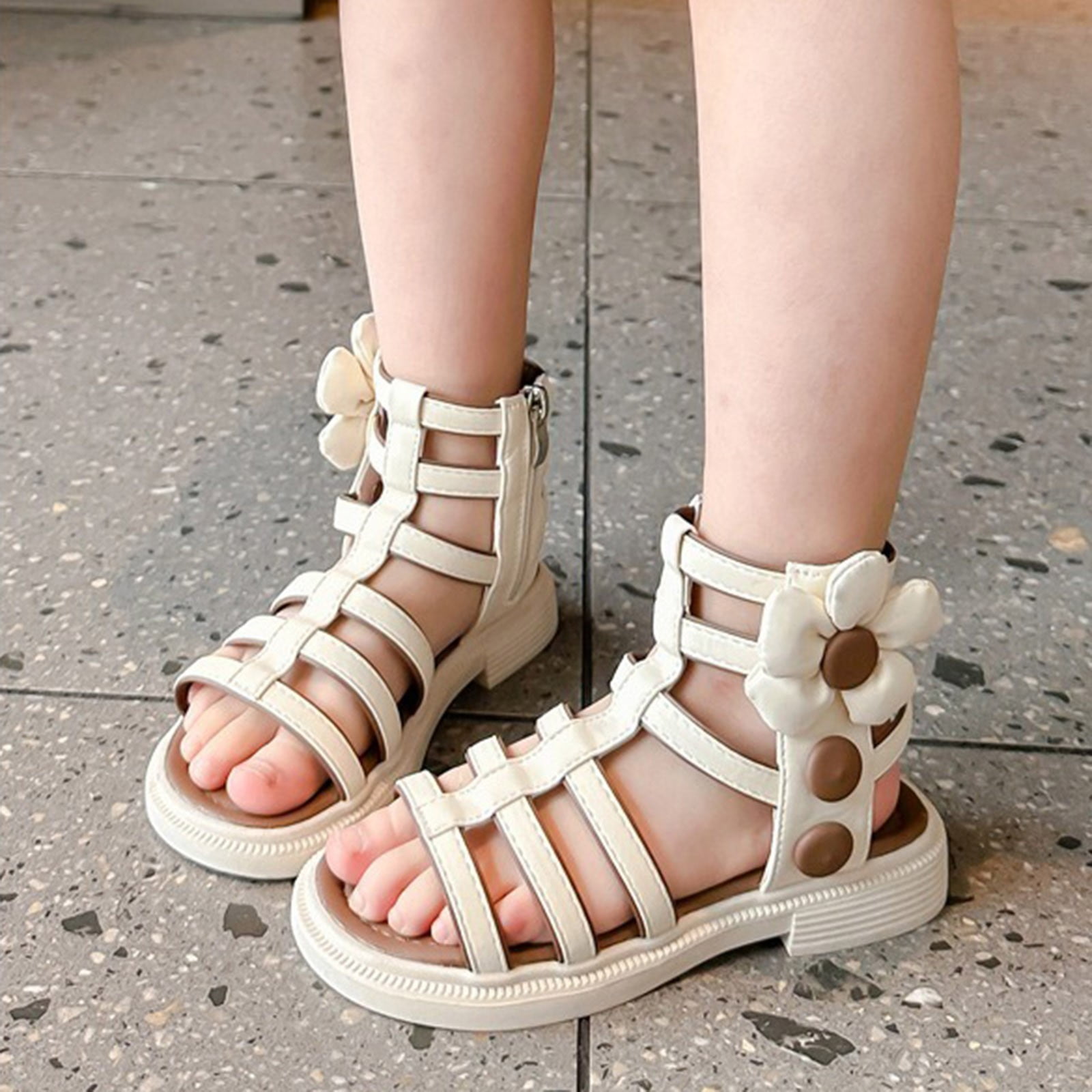 Xijirk Girls Sandals,Girls Sandals Closed Toe Heels Wedding Party