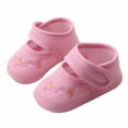thumbnail image 1 of Xijirk Girls Sandals Girls Shoes Cute Bow Mary Jane Soft Sole for Daily Wear Lightweight Casual Sneakers with Breathable Lining for Everyday Play,Pink,0-6 Months, 1 of 7