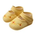 thumbnail image 1 of Xijirk Girls Sandals Girls Shoes Cute Bow Mary Jane Soft Sole for Daily Wear Lightweight Casual Sneakers with Breathable Lining for Everyday Play,Yellow,0-3 Months, 1 of 6