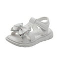 thumbnail image 1 of Xijirk Girls Sandals Open Toe Ankle Strap Dress Shoes Wedding Party for Toddler Princess Shoes,Size 10, 1 of 5