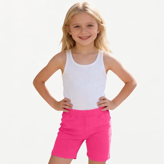 Xijirk Girls Shorts Soft Leggings Playwear Layering Underwear Pants Cycling Summer Everyday Stretchy Elastic,12-18 Months