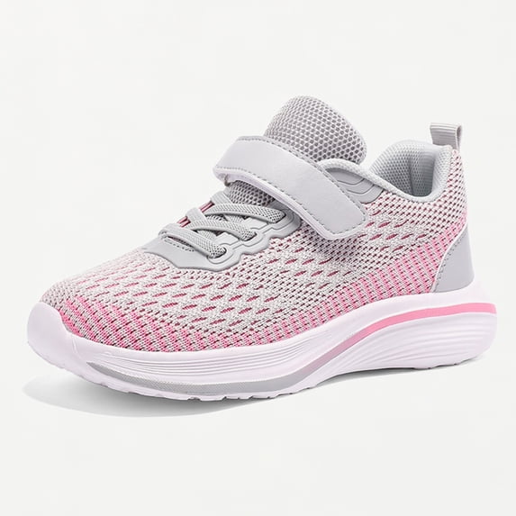 Xijirk Girls Sneakers Fashion Mesh Running Sneakers Comfortable Lace-Up Casual Shoes for Kids,8-9 Years