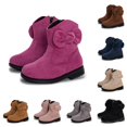 thumbnail image 1 of Xijirk Girls Suede Ankle Boots with Side Zipper and 3D Bow for Fall Outfits and Daily Wear,3-3.5 Years, 1 of 9