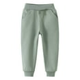 thumbnail image 1 of Xijirk Girls Sweatpants,Autumn Winter Style Long Pants Sports Elastic Childrens Pants Comfortable Stretchy Bottoms for Play School Daily Wear,Girls Pants,02 Light Green,3-4 Years, 1 of 3