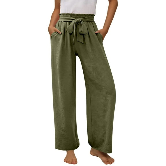 Xijirk Girls Sweatpants,Casual Pants for Everyday Wear Elastic Waist Long Pants with Drawstring and Side Pockets Comfortable School Outdoor Play Outfit,Girls Pants,03 Green,12-13 Years