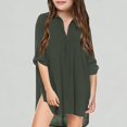 thumbnail image 1 of Xijirk Girls Swimsuit Coverup Chiffon Beach Shirt Long Sleeve Swimwear Summer Beachwear,8-9 Years, 1 of 9
