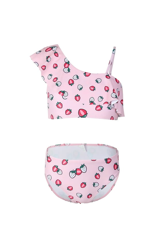 Girls Swimwear Surf Beach Sport 2 Piece Design Soft Comfortable Swimwear For Water Park Summer Beach Hot Spring,Pink,8 Years